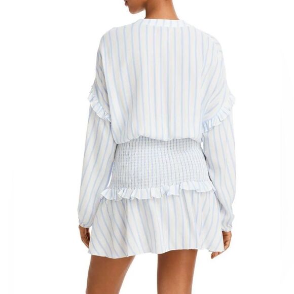 Aqua Womens Striped Smocked Party Mini Dress NEW NWT - Picture 2 of 8